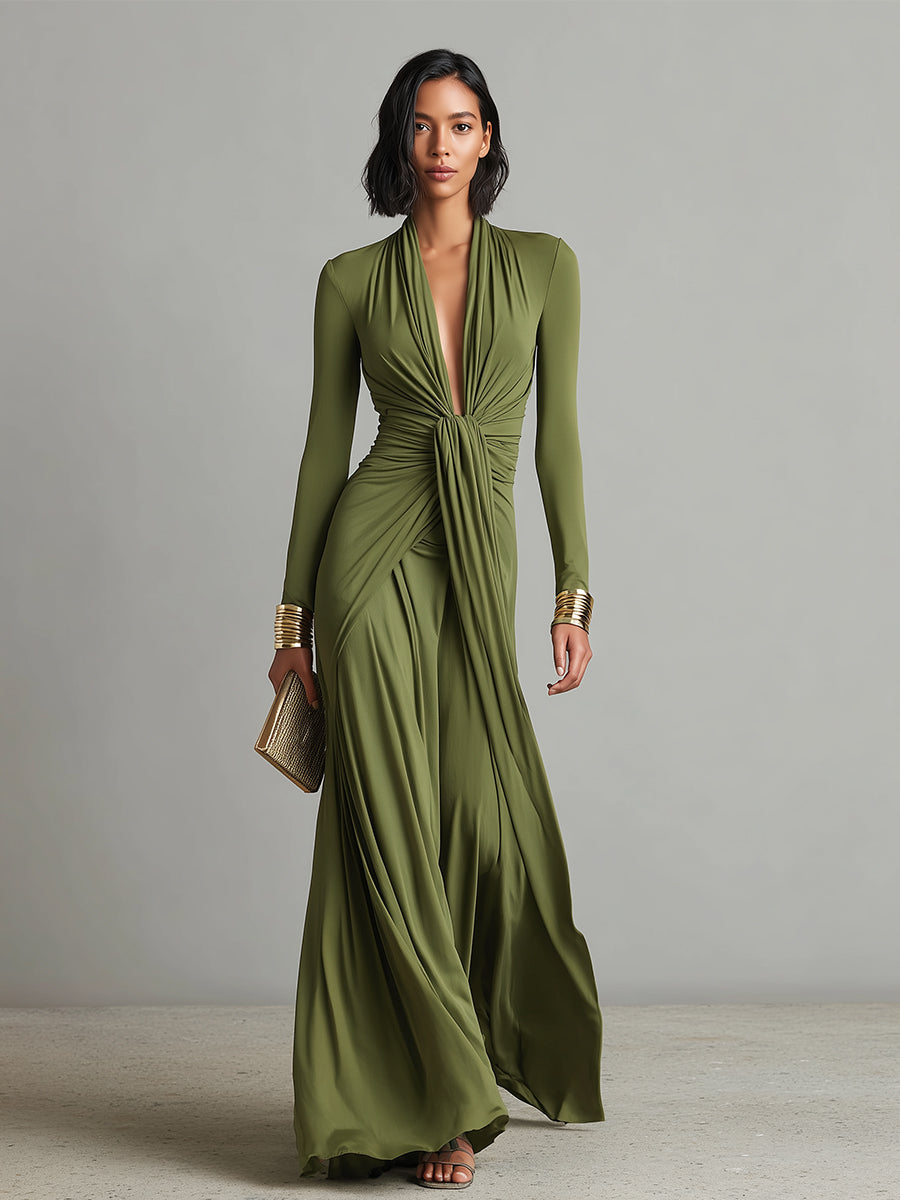 Marla | Olive Green Maxi Dress