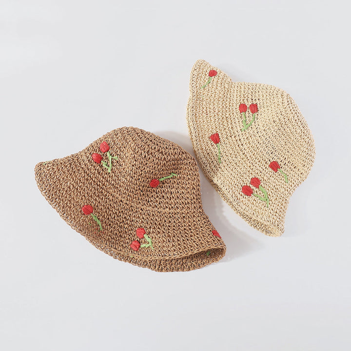 Woven Flower Bucket Hat