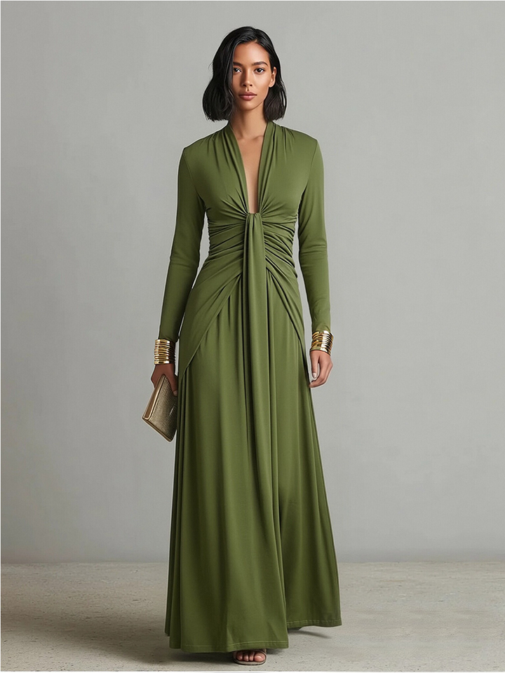Marla | Olive Green Maxi Dress