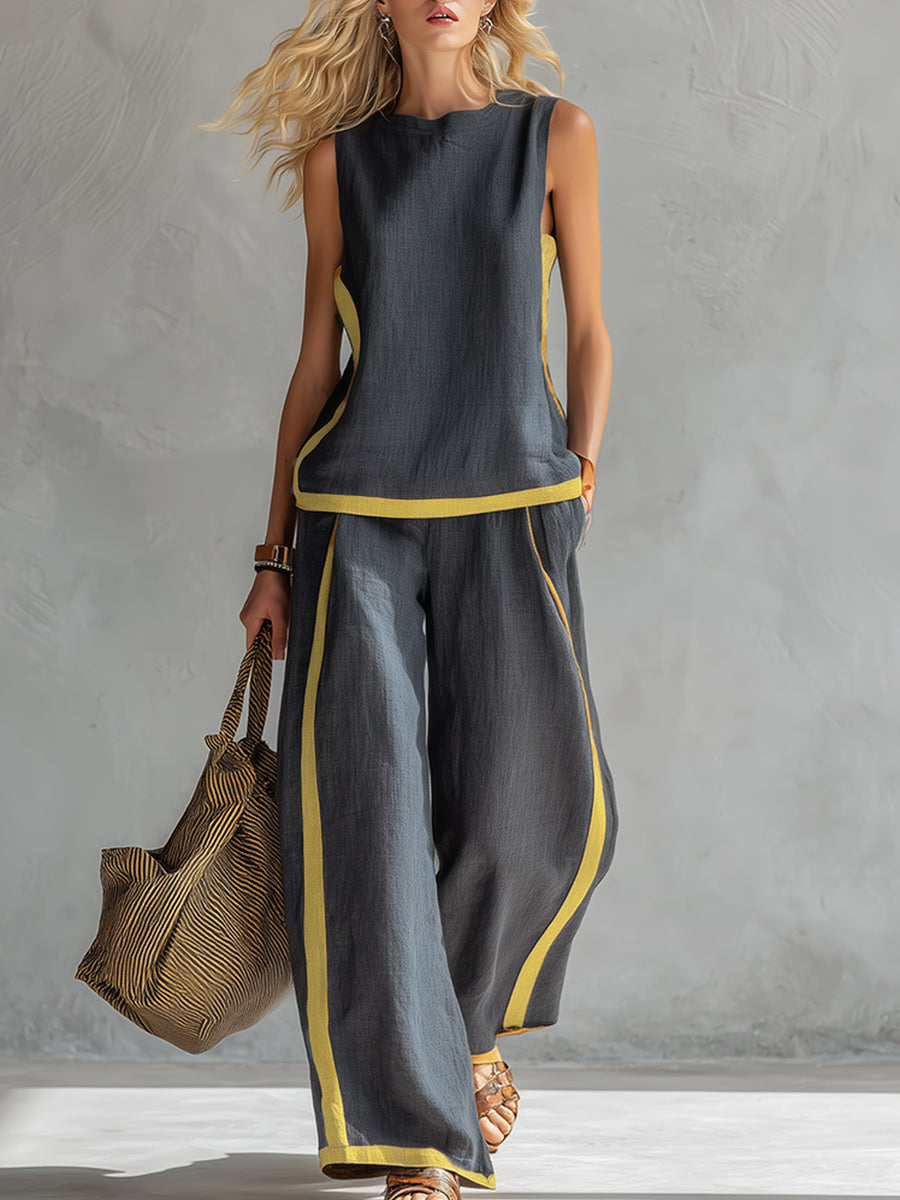 Leila | Elegant Cotton and Linen Suit