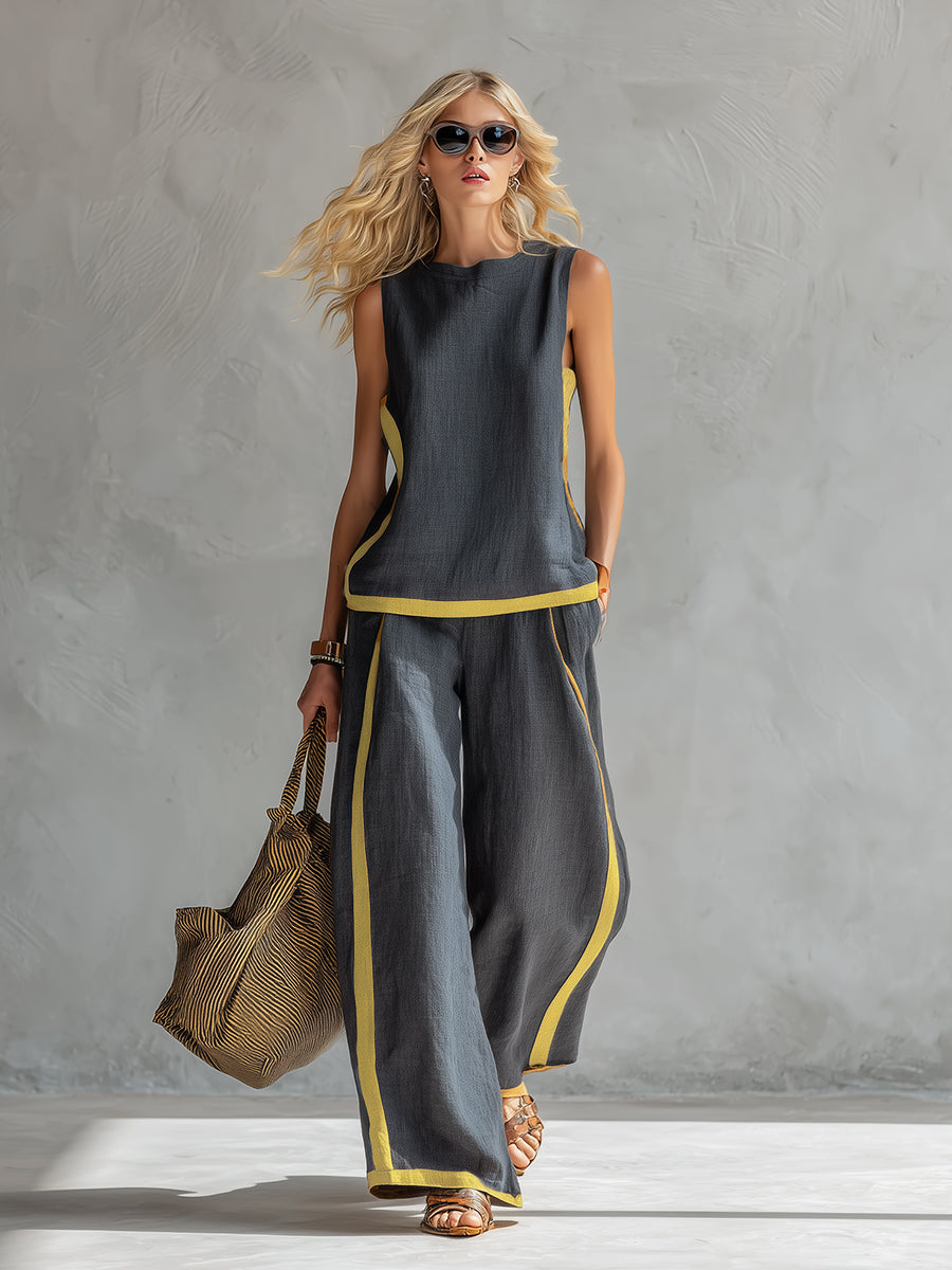 Leila | Elegant Cotton and Linen Suit