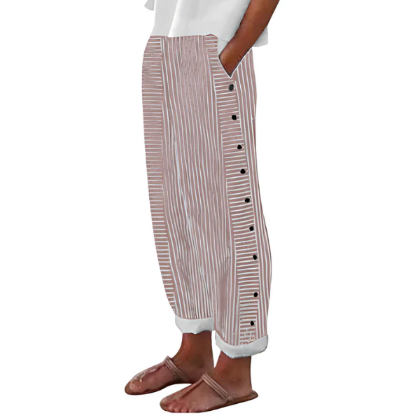 Yareli - Striped Wide-Leg Trousers