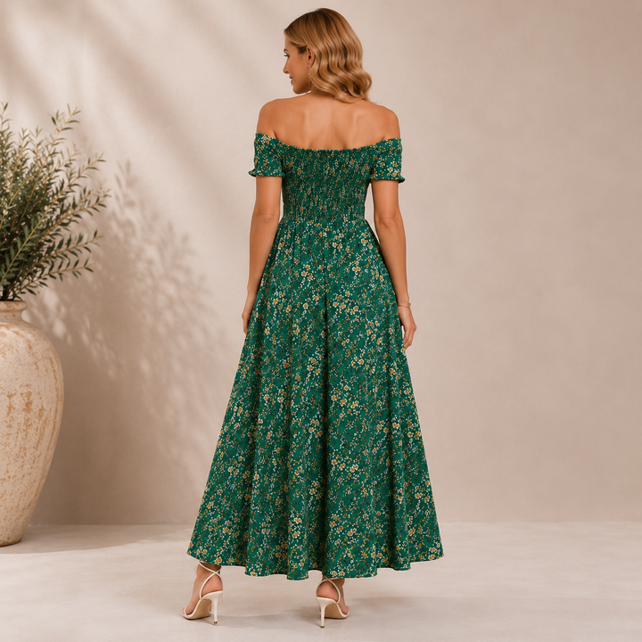 Manon™ - Floral Off-Shoulder Smocked Maxi Dress