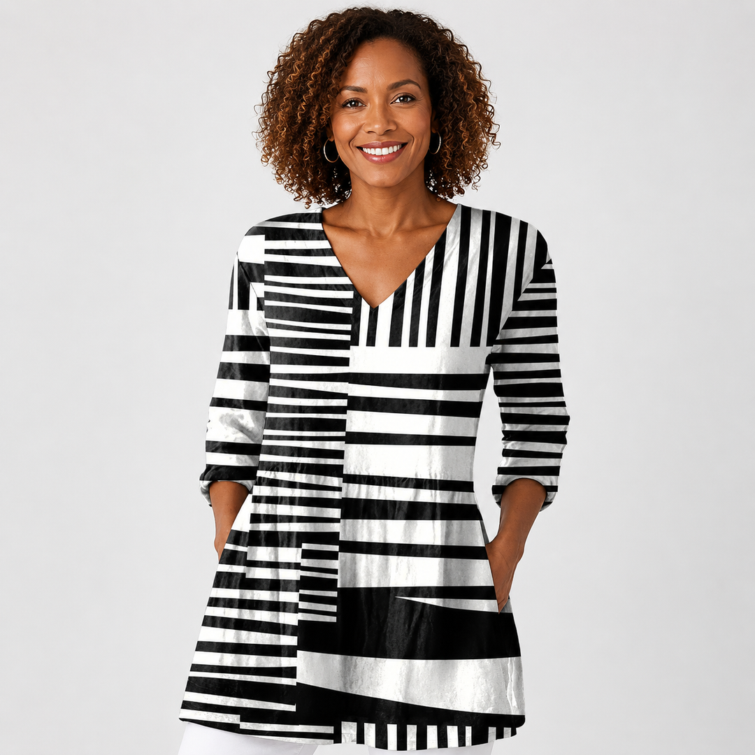 Sophie | Long Blouse with V-Neck
