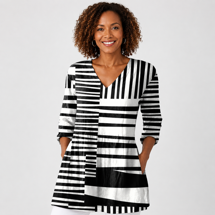 Sophie | Long Blouse with V-Neck