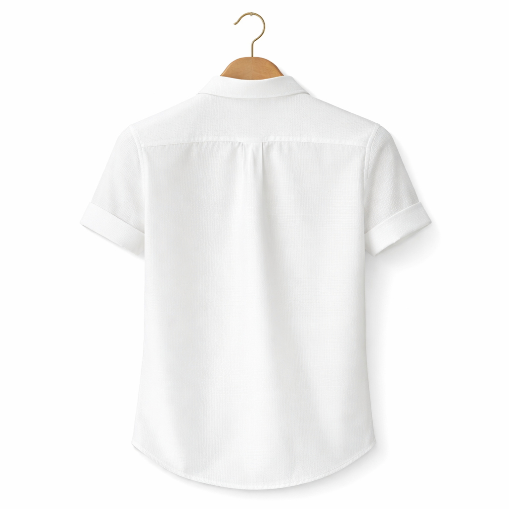 Men's Summer Basic Stand Collar Textured Short Sleeve Shirt MTA1316F2U