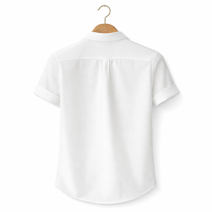 Men's Summer Basic Stand Collar Textured Short Sleeve Shirt MTA1316F2U