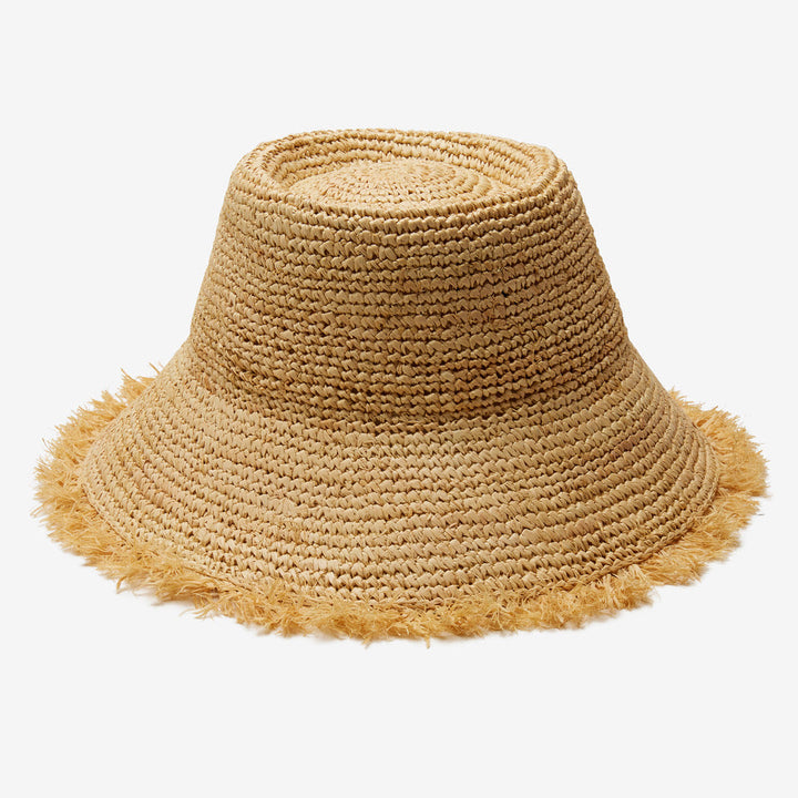 Bora Bora Raffia Bucket in Natural