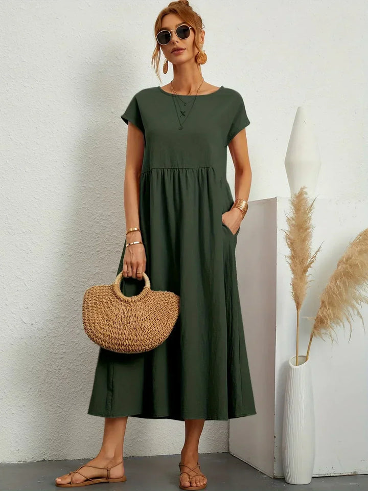 Gabrielle™ | A flowing midi dress with timeless elegance