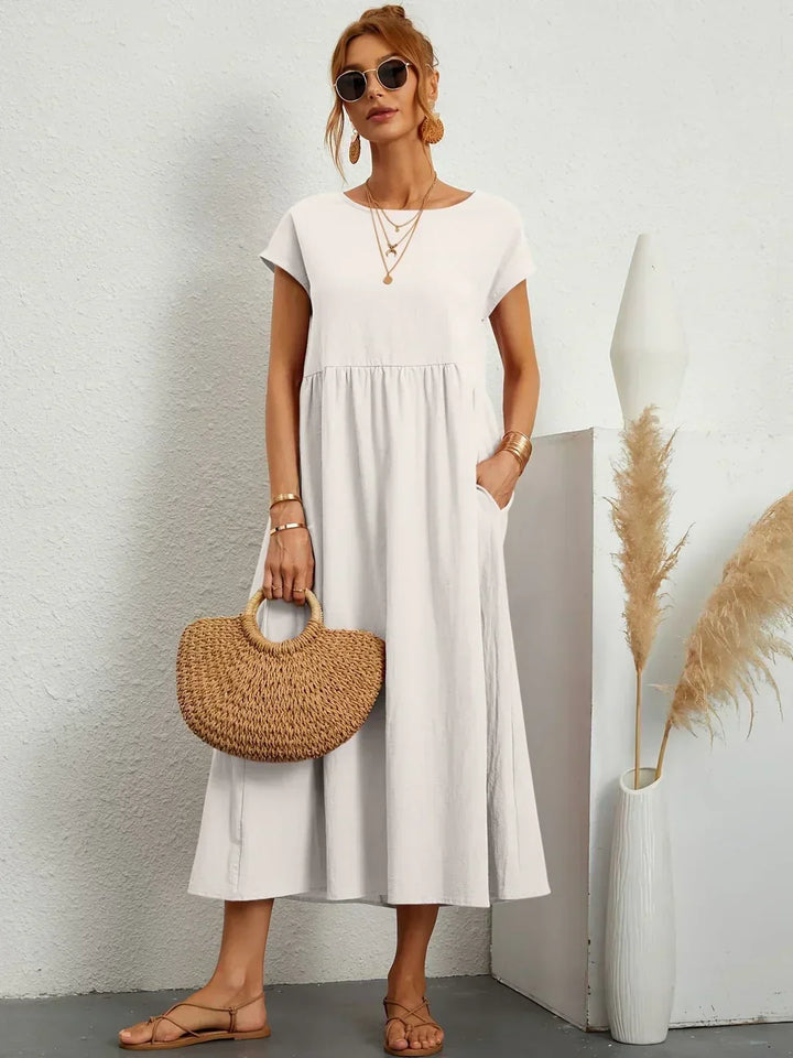 Gabrielle™ | A flowing midi dress with timeless elegance