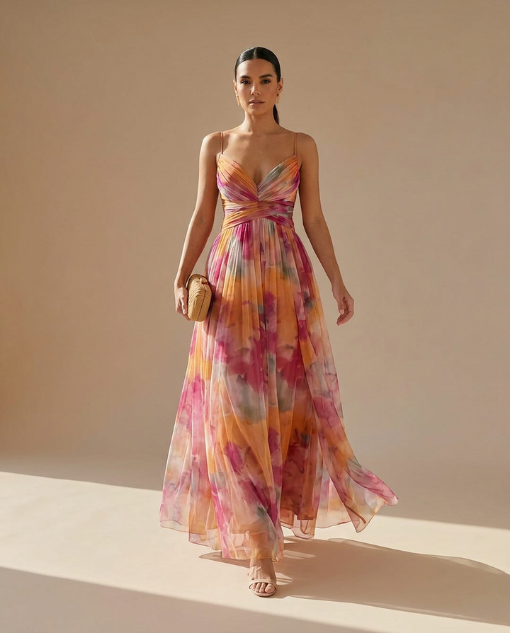 Giselle™ | Enchanting maxi dress with floral print