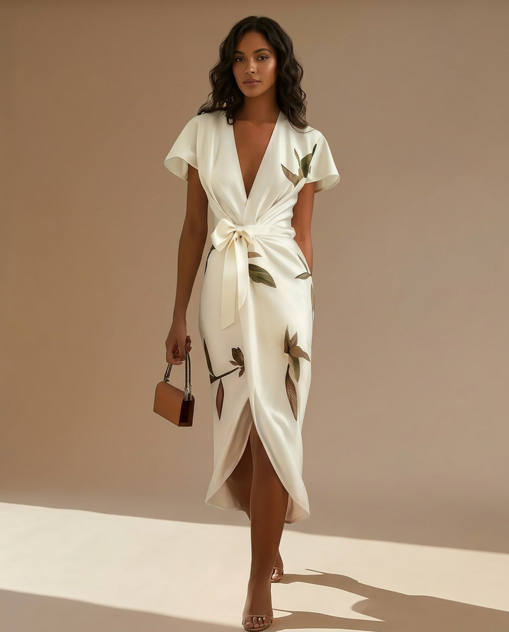 Elin™ | Elegant Dress with Floral Print