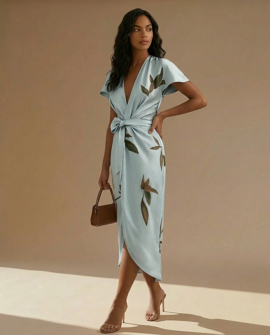 Elin™ | Elegant Dress with Floral Print
