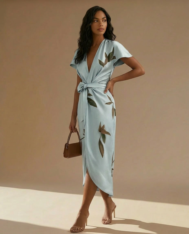 Elin™ | Elegant Dress with Floral Print