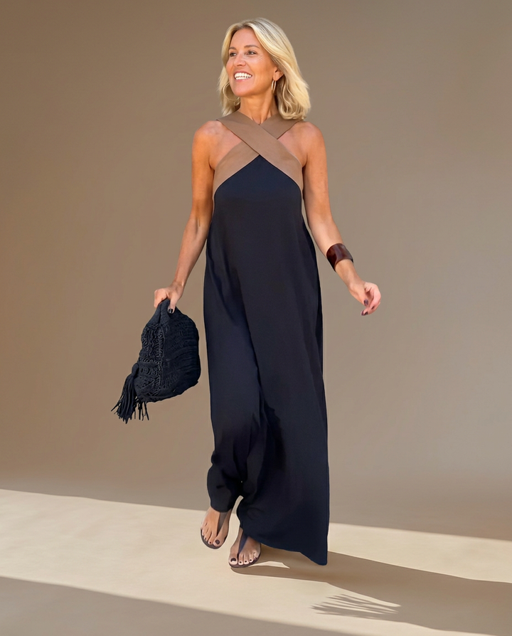 DELPHINE | DRESS WITH CROSSED CUT