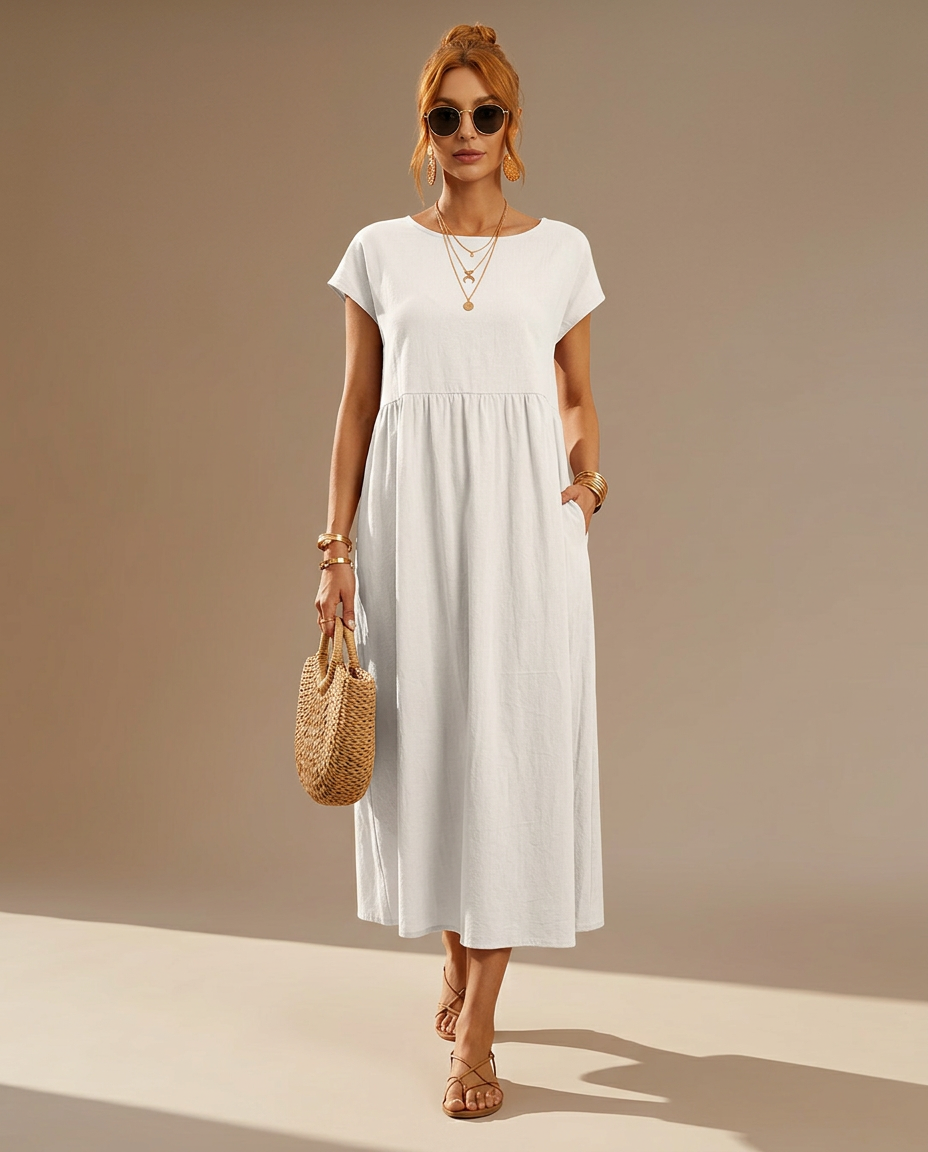 Gabrielle™ | A flowing midi dress with timeless elegance