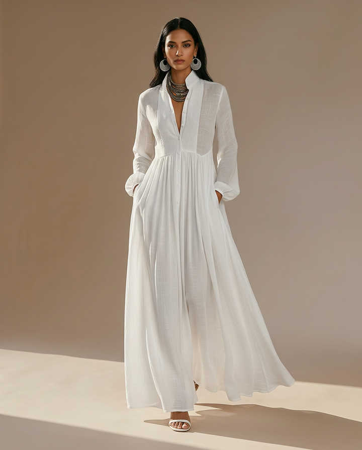 Rebecca | Trendy Linen Dress