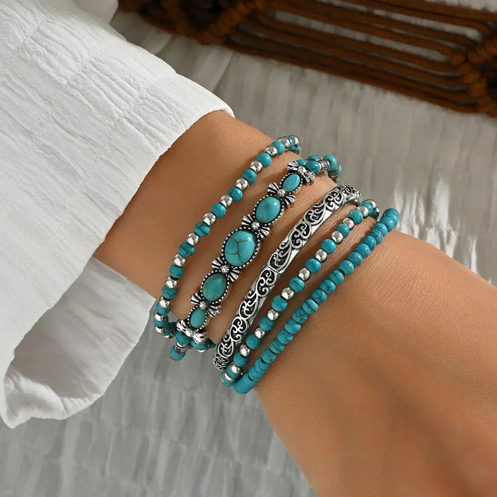 Maelys — Elegant Turquoise Layered Bracelet