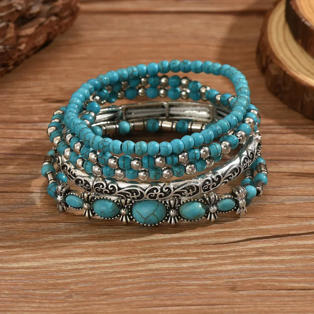Maelys — Elegant Turquoise Layered Bracelet