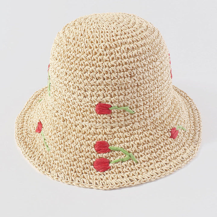 Woven Flower Bucket Hat