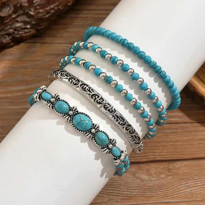 Maelys — Elegant Turquoise Layered Bracelet