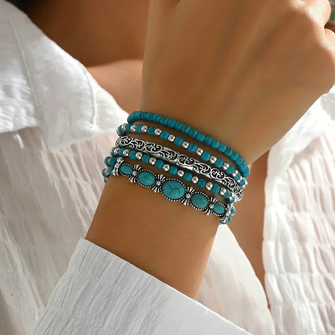 Maelys — Elegant Turquoise Layered Bracelet