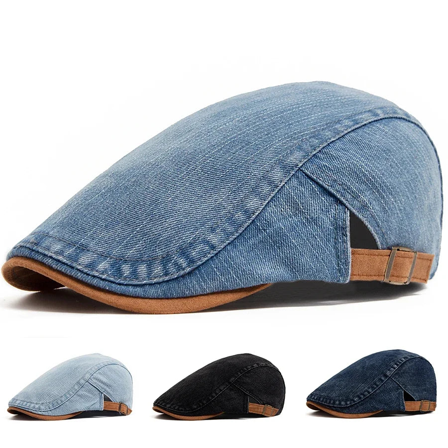 Premium Denim Flat Cap