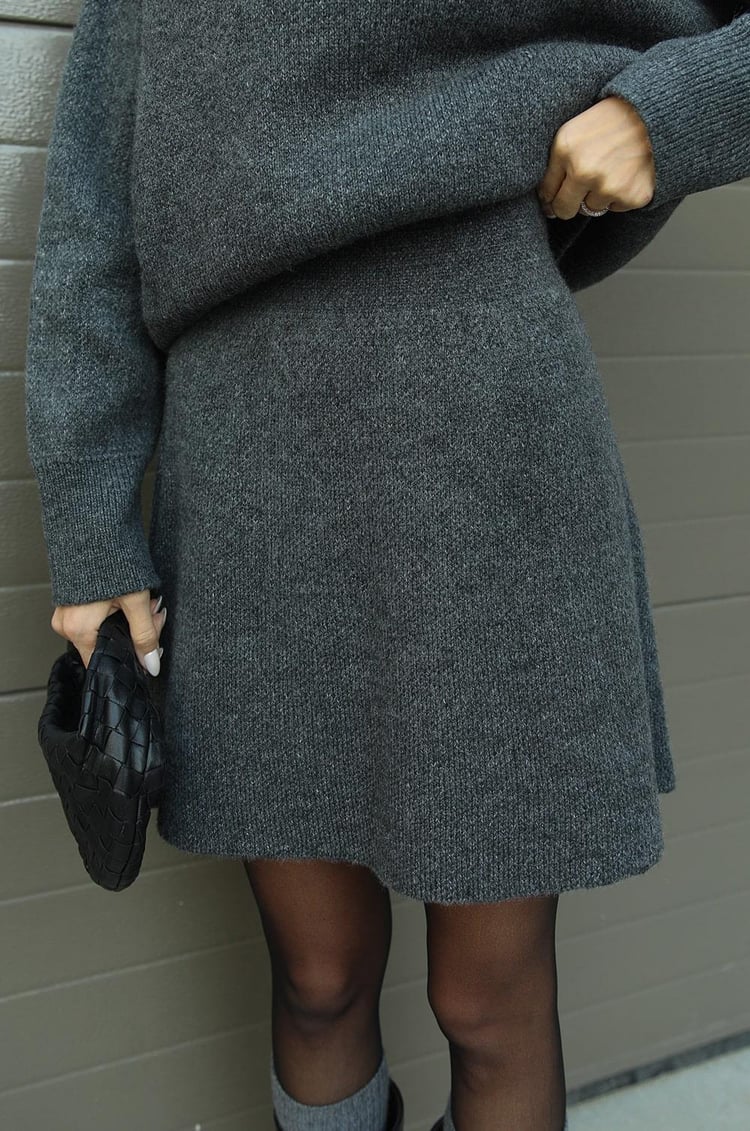 Bella Ribbed Sweater & Skirt Set