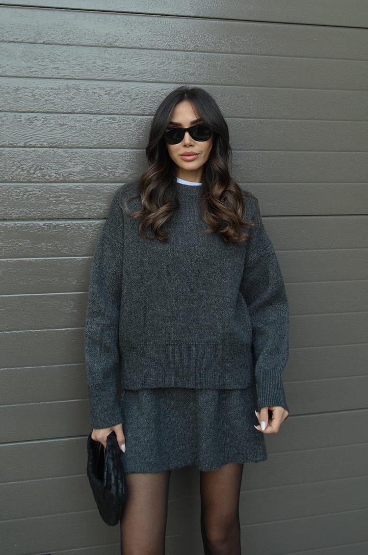 Bella Ribbed Sweater & Skirt Set