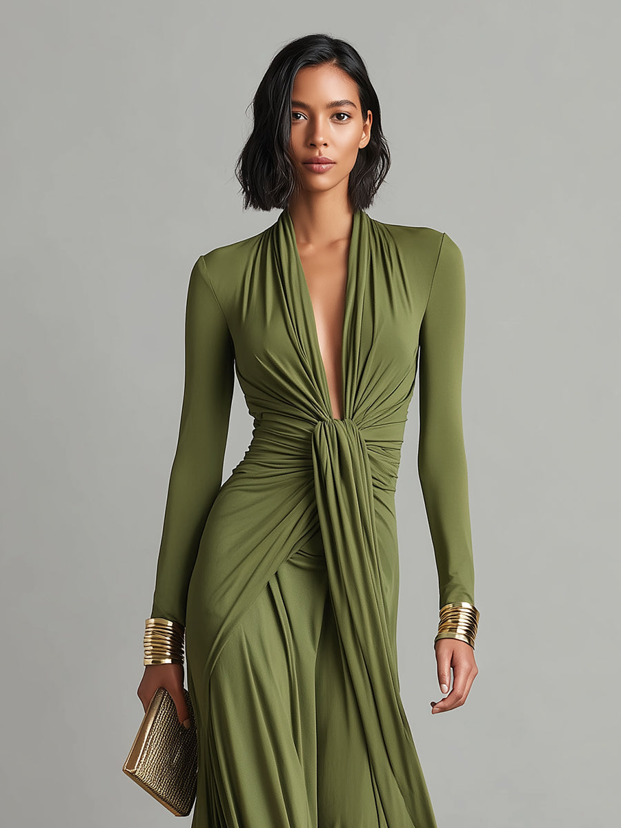 Marla | Olive Green Maxi Dress