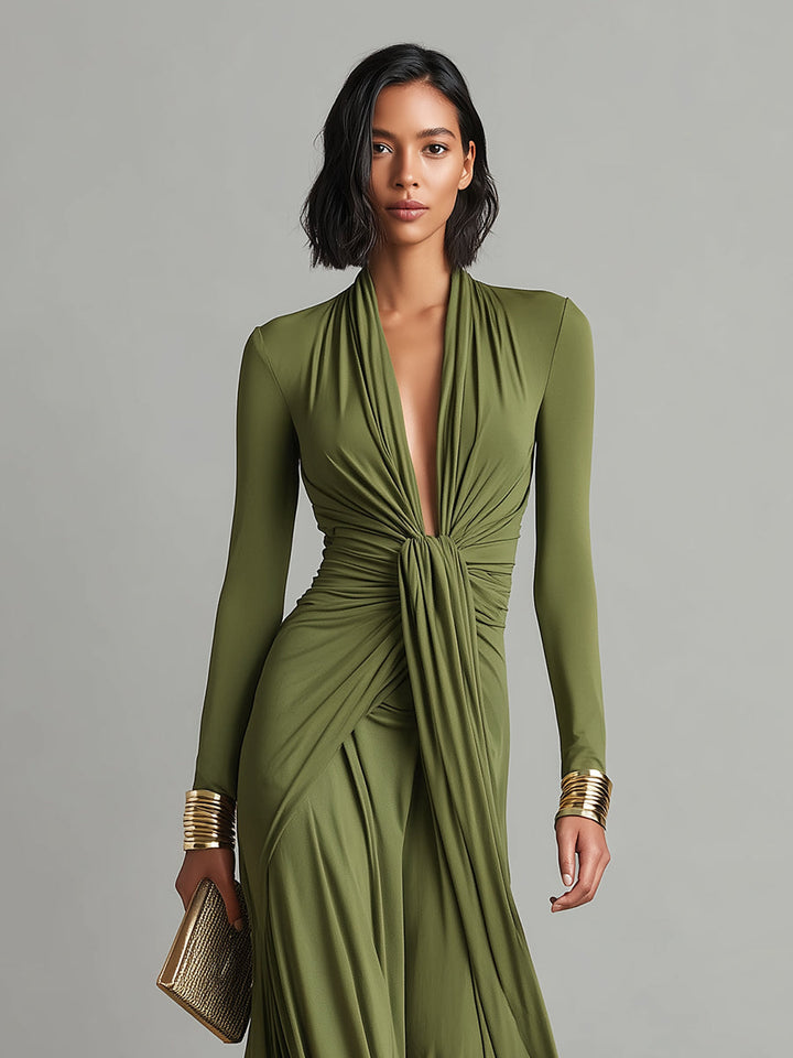 Marla | Olive Green Maxi Dress