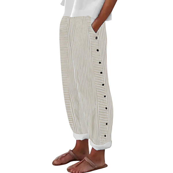 Yareli - Striped Wide-Leg Trousers
