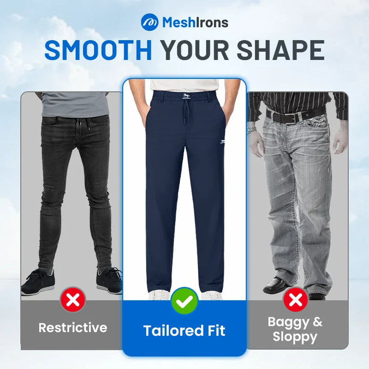 Men’s Breathable Mesh Panel Casual Pants