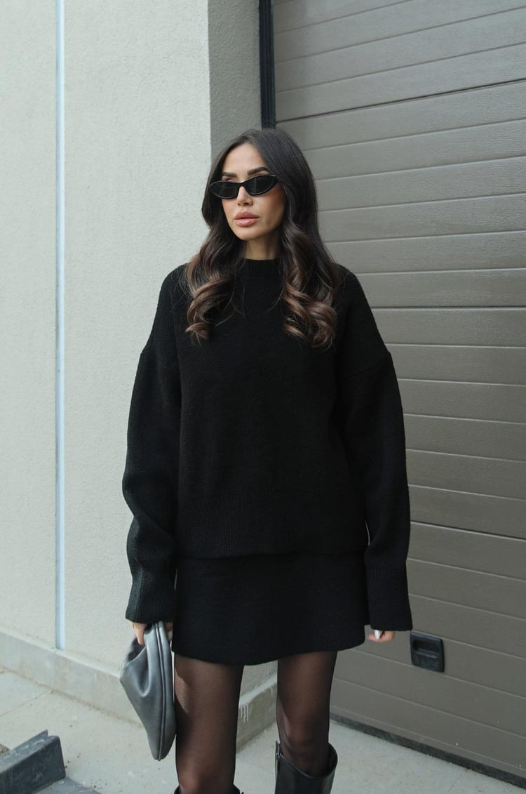 Bella Ribbed Sweater & Skirt Set