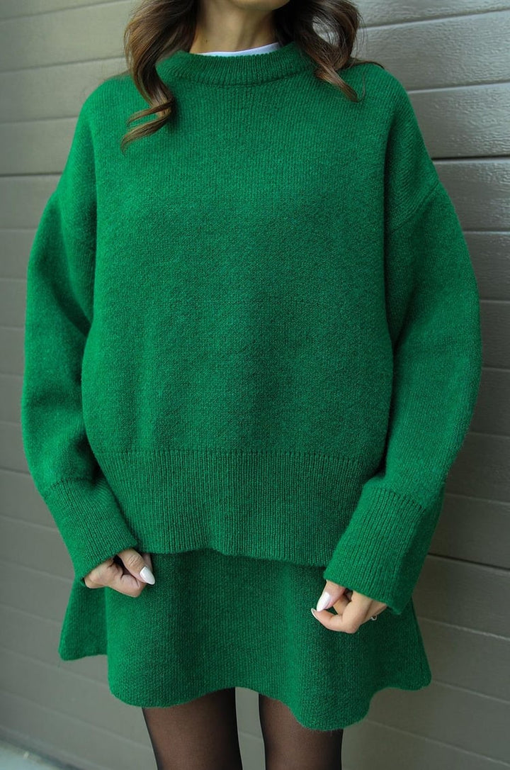 Bella Ribbed Sweater & Skirt Set