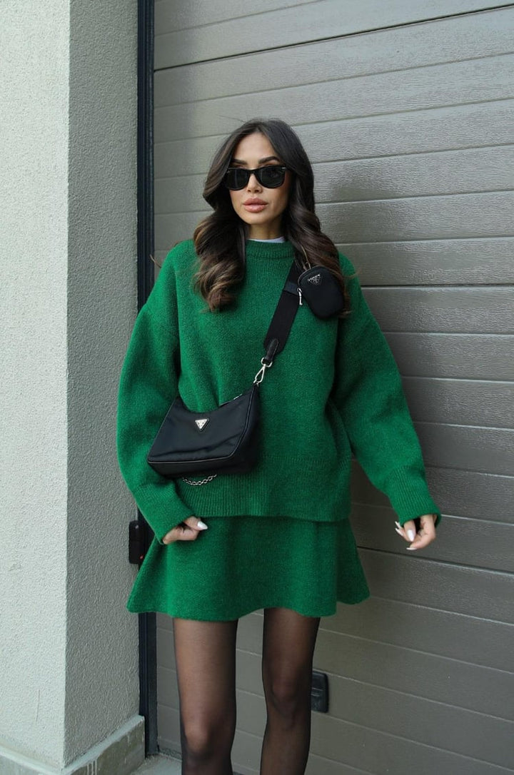 Bella Ribbed Sweater & Skirt Set